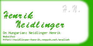 henrik neidlinger business card